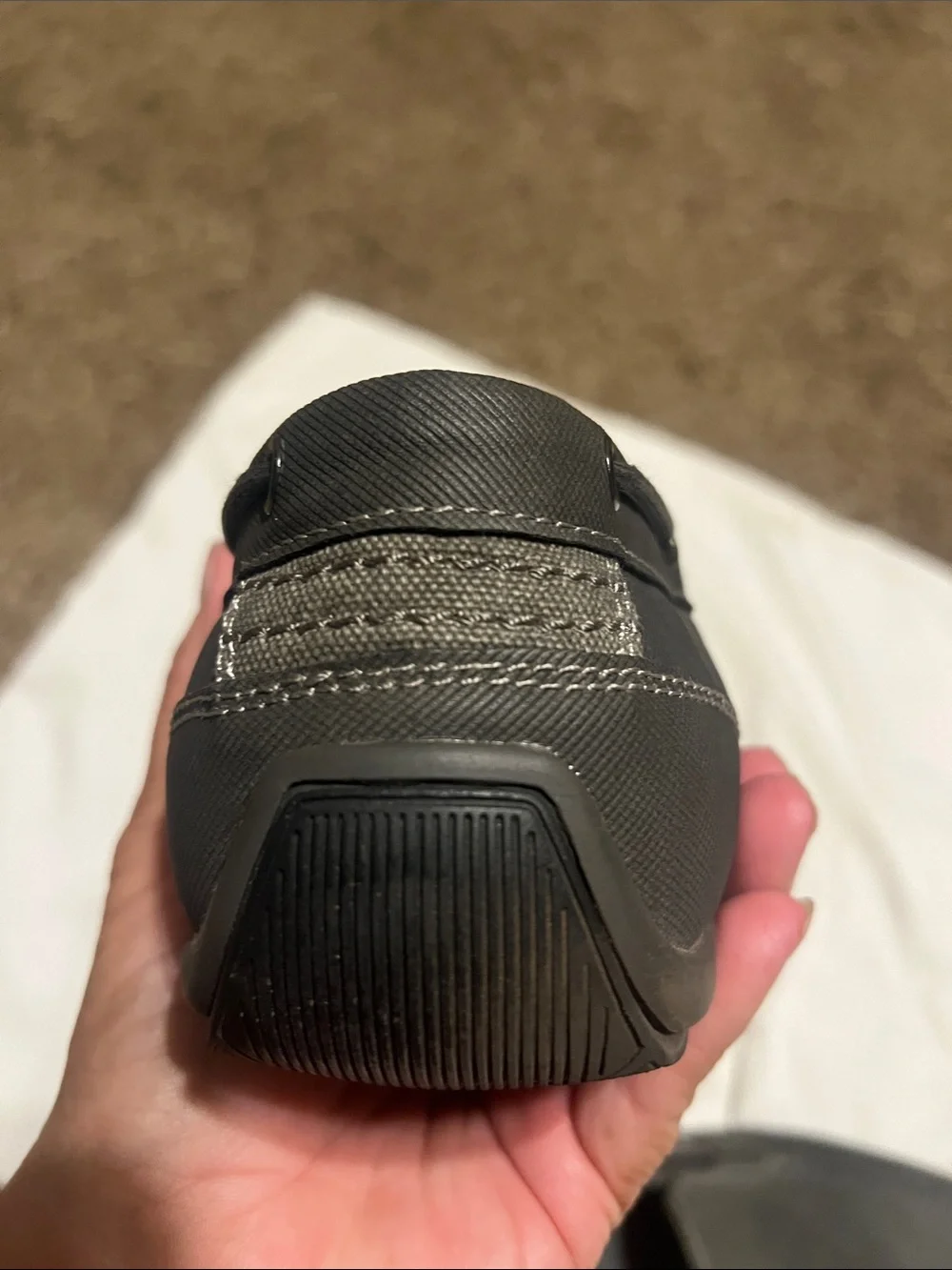 GBX brownish gray moccasin EUC
